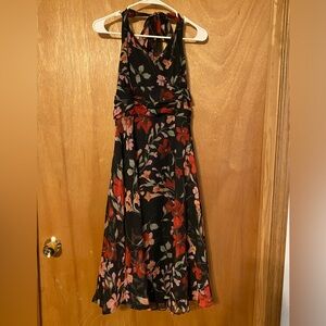 Connected Apparel Floral Halter Dress